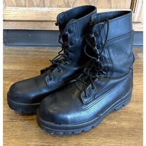 Bates Durashock Mens Boots 7 WIDE Black Leather 9" US Navy Tactical Steel Toe